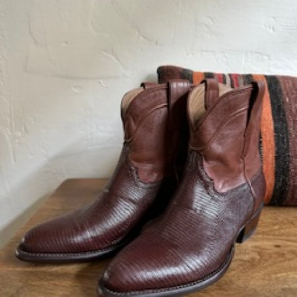 Tecovas " The Casey" Bourbon Lizard Ankle Boots- Womens size 8 *Limited Edition* - Picture 7 of 8